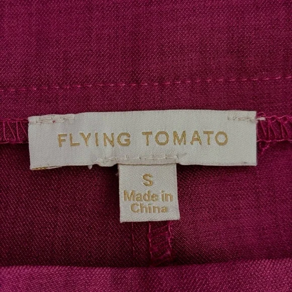 Flying Tomato Magenta Palazzo Pants | Size Small | High Rise Wide Leg - Picture 8 of 10
